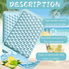 Mini Ice Cube Trays for Freezer Easy Release Chilling Drinks Coffee