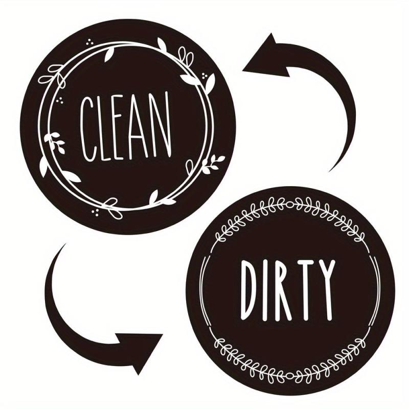 Dishwasher Magnet Clean Dirty Sign Reversible Indicator Sticker
