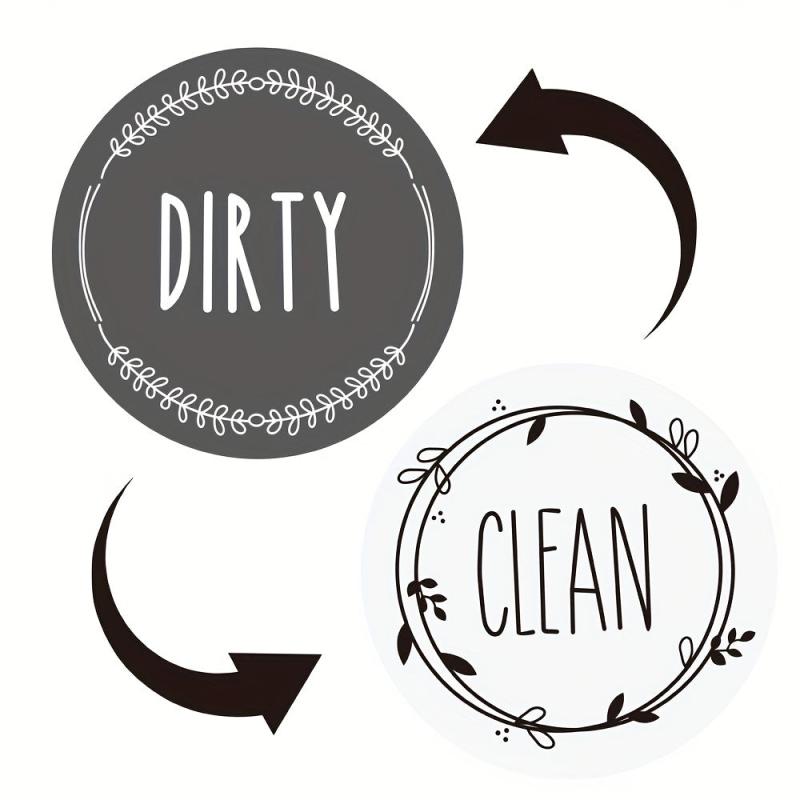 Dishwasher Magnet Clean Dirty Sign Reversible Indicator Sticker