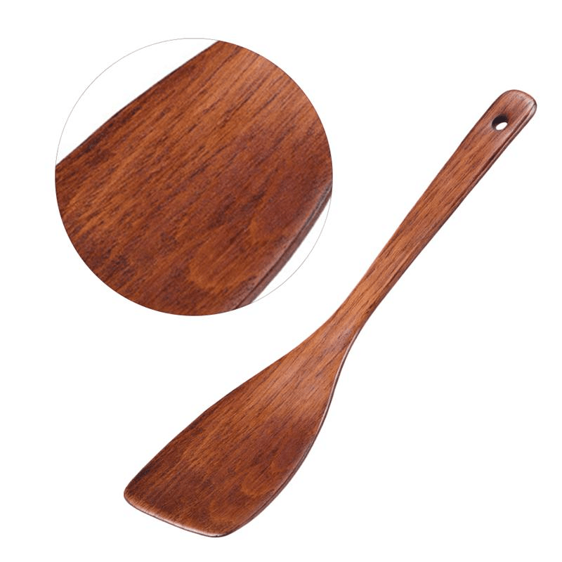 Eco Friendly Wooden Cooking Utensils Set, Non Stick Spatula and Shovel