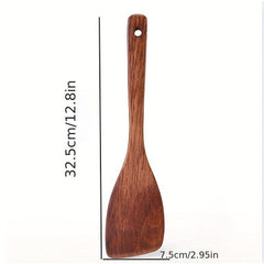 Eco Friendly Wooden Cooking Utensils Set, Non Stick Spatula and Shovel