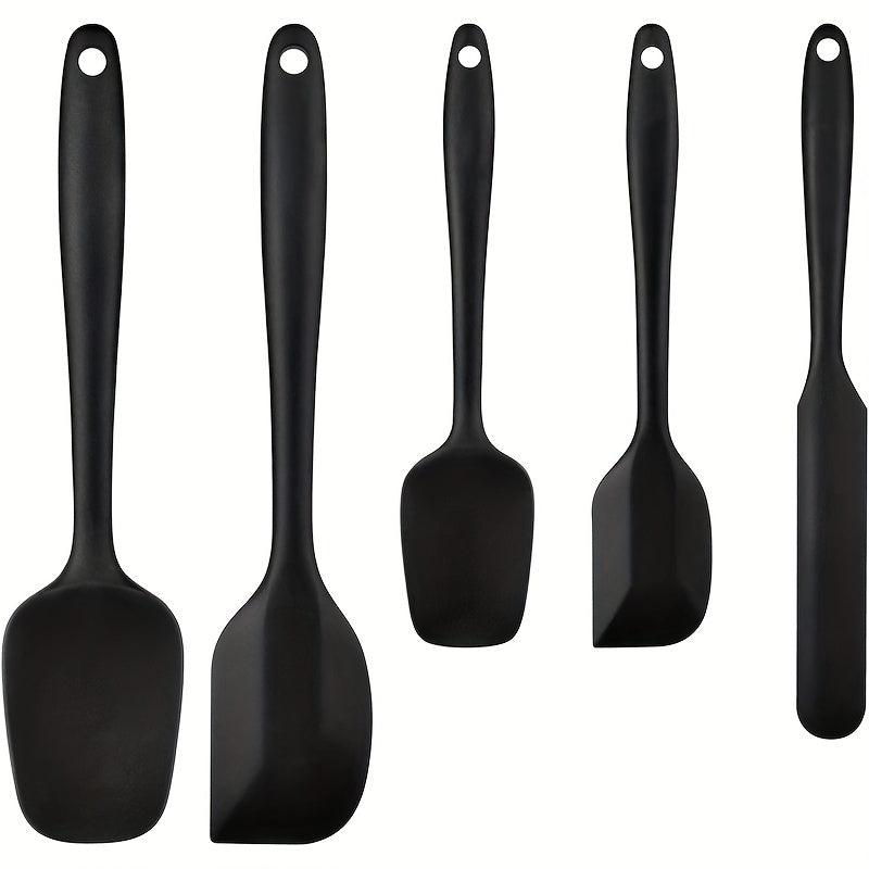 5pcs Silicone Spatula Set Heat Resistant Rubber Spatulas Safety Baking Utensils
