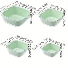 Double Layer Drain Basket for Veggies & Fruits - Kitchen Essential