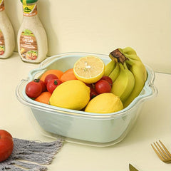 Double Layer Drain Basket for Veggies & Fruits - Kitchen Essential