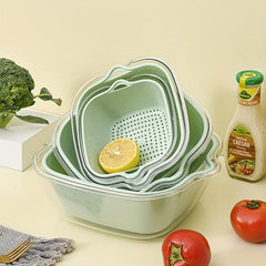 Double Layer Drain Basket for Veggies & Fruits - Kitchen Essential
