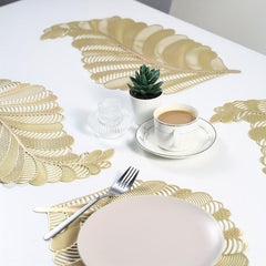1pc Leaf PVC Placemat & Coaster Set - Durable and Stylish Table Decor