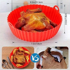 1pc Silicone Air Fryer Liner Reusable Baking Pan Easy Clean
