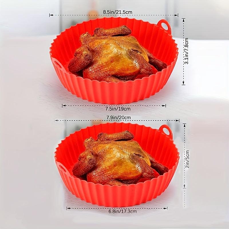 1pc Silicone Air Fryer Liner Reusable Baking Pan Easy Clean