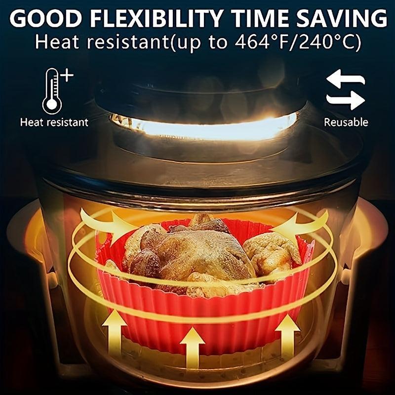 1pc Silicone Air Fryer Liner Reusable Baking Pan Easy Clean