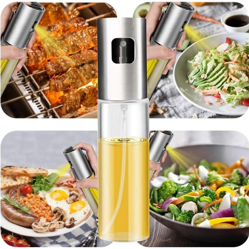 100ml Stainless Steel Spray Bottle with Dustproof Nozzle