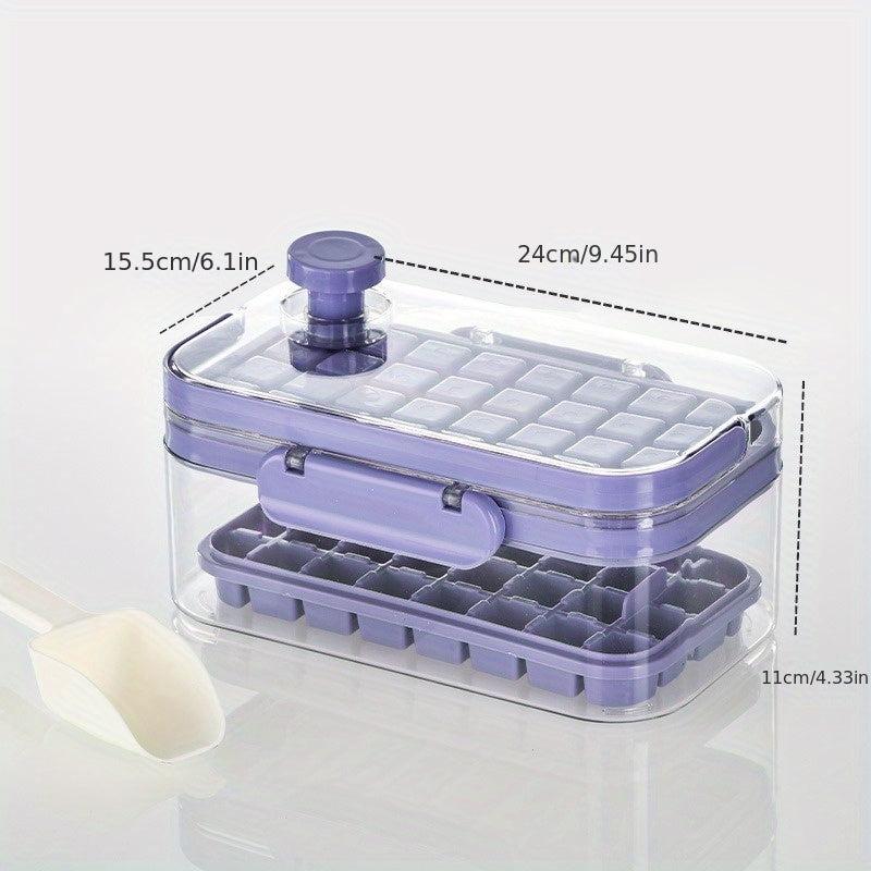 Ice Cube Mold with Lid - Perfect for Cocktails Whiskey Coffee