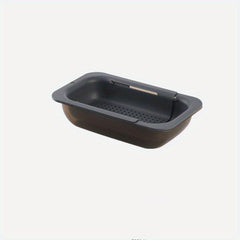 Collapsible Over The Sink Strainer Basket Set With Bowl