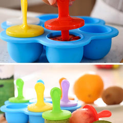 Silicone Popsicle Molds with 7 Cavities, DIY Ice Pop Mold