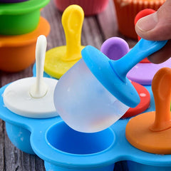 Silicone Popsicle Molds with 7 Cavities, DIY Ice Pop Mold