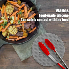 12pcs Silicone Insulated Mat Anti-skid Pad Kitchen Hot Plate Spoon Food Silico
