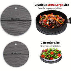 12pcs Silicone Insulated Mat Anti-skid Pad Kitchen Hot Plate Spoon Food Silico