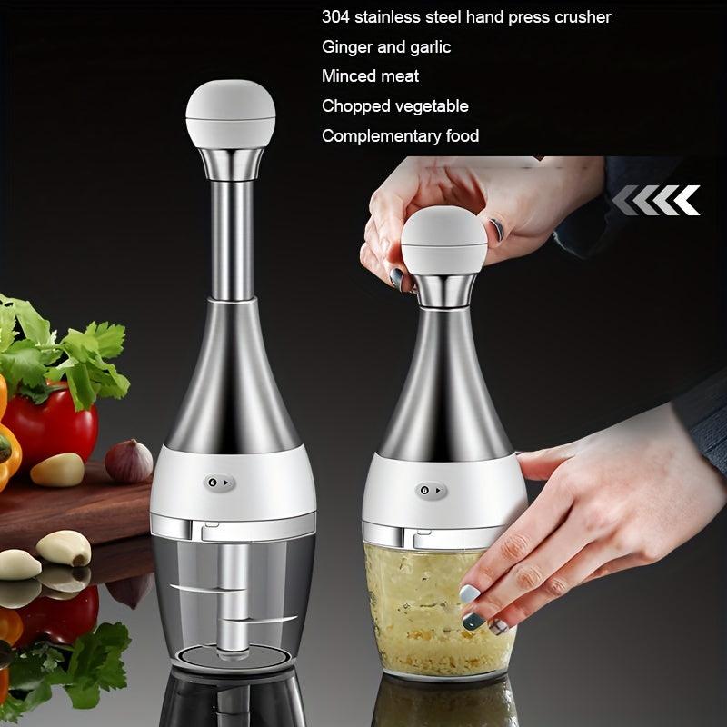 Multifunctional Veg Cutter & Garlic Masher Stainless Steel