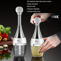 Multifunctional Veg Cutter & Garlic Masher Stainless Steel