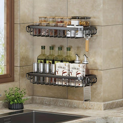 Spice Rack Organizer Wall Mounted Hanging Seasoning Spice Organizer Rack