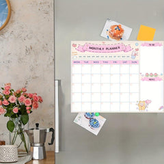 Magnetic Board Calendar Kit for Fridge Wall Kitchen