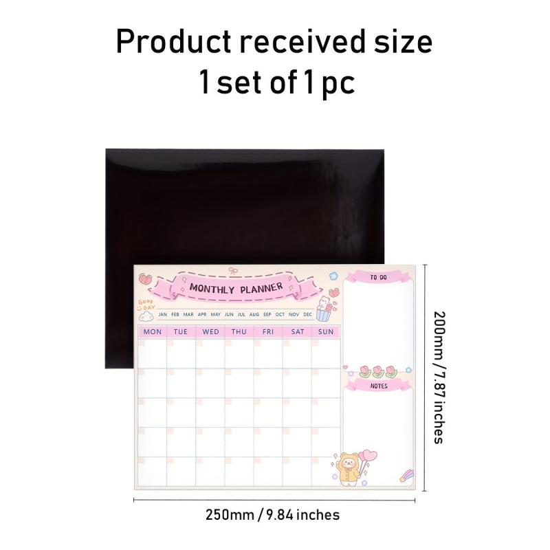 Magnetic Board Calendar Kit for Fridge Wall Kitchen