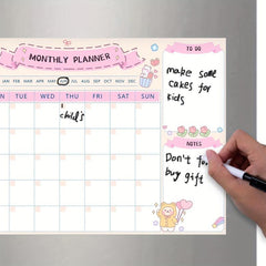 Magnetic Board Calendar Kit for Fridge Wall Kitchen