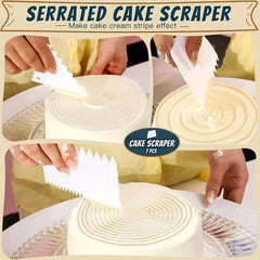 7pcs Cake Smoother Dough Scraper Cutter Fondant Frosting Smoothing Tool Set
