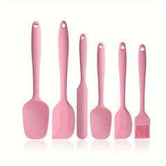 6pcs Silicone Kitchenware Set Cooking Baking Scraper Brush Cost effective