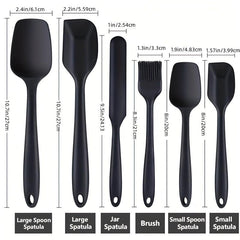 6pcs Silicone Kitchenware Set Cooking Baking Scraper Brush Cost effective