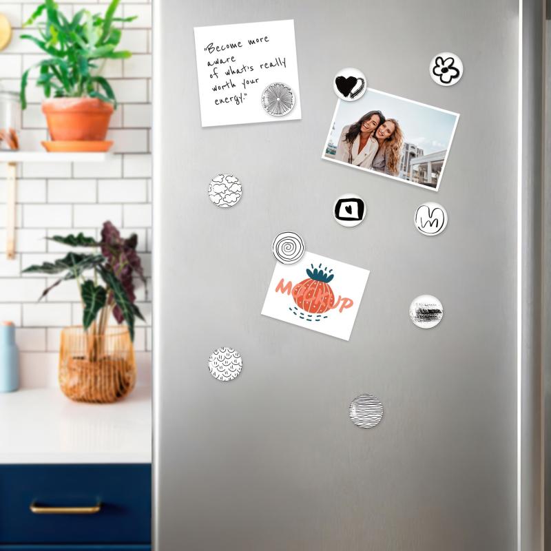 30pcs 3D Graffiti Magnets & Doodle Stickers for Kitchen