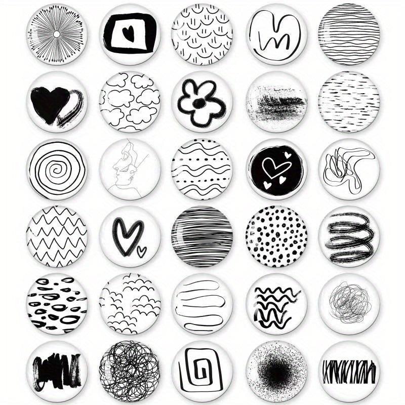 30pcs 3D Graffiti Magnets & Doodle Stickers for Kitchen