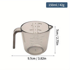 3pcs Plastic Measuring Cup Stackable Heat-resistant Cup Set with Handle & Nozzle