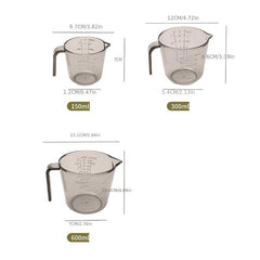 3pcs Plastic Measuring Cup Stackable Heat-resistant Cup Set with Handle & Nozzle