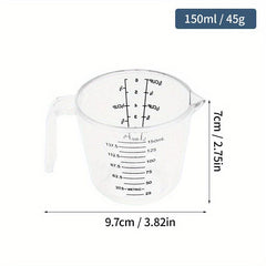 3pcs Plastic Measuring Cup Stackable Heat-resistant Cup Set with Handle & Nozzle