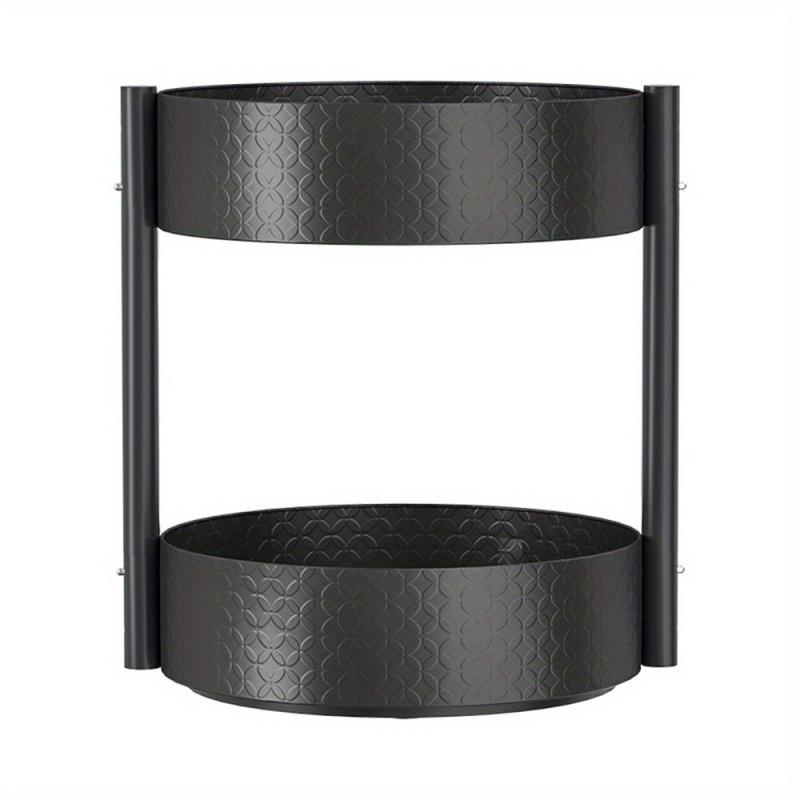 1pc Tiered Spice Spinner Rack Organizer