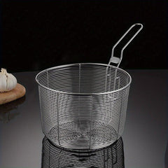 Stainless Steel Noodle Cooker Drain Basket for Frying, French Fries, Snacks