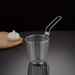 Stainless Steel Noodle Cooker Drain Basket for Frying, French Fries, Snacks