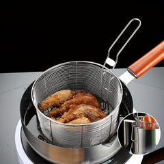 Stainless Steel Noodle Cooker Drain Basket for Frying, French Fries, Snacks