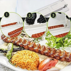 Single Row BBQ Skewer Mold for Outdoor Camping Picnics BBQ Parties