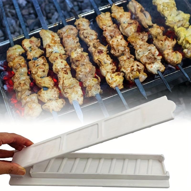 Single Row BBQ Skewer Mold for Outdoor Camping Picnics BBQ Parties