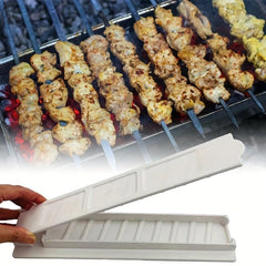 Single Row BBQ Skewer Mold for Outdoor Camping Picnics BBQ Parties