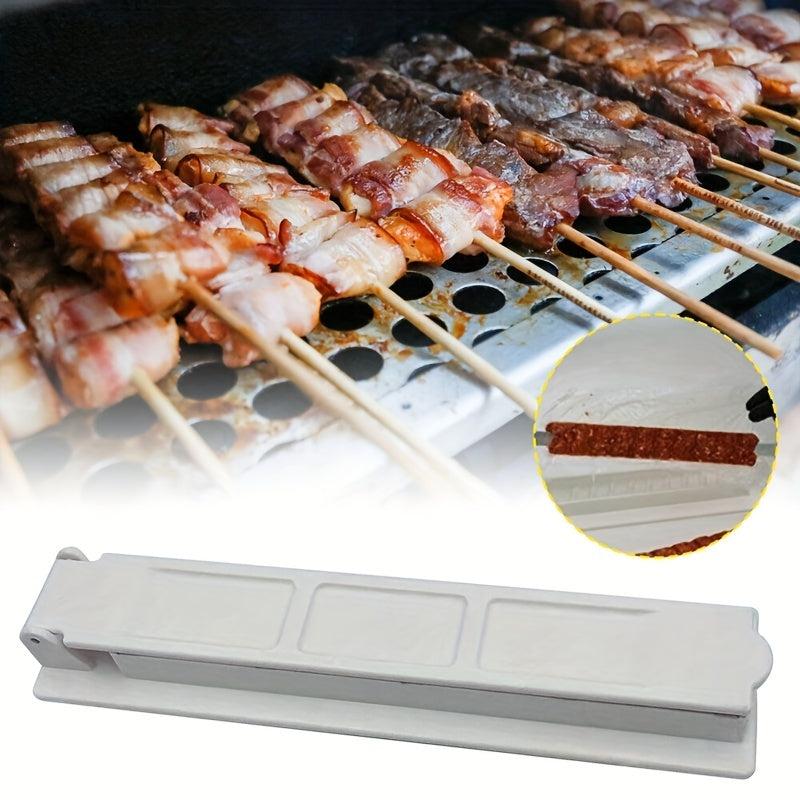 Single Row BBQ Skewer Mold for Outdoor Camping Picnics BBQ Parties