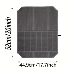 Wax Canvas Chef Roll Bag Organizer Grey