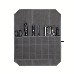 Wax Canvas Chef Roll Bag Organizer Grey