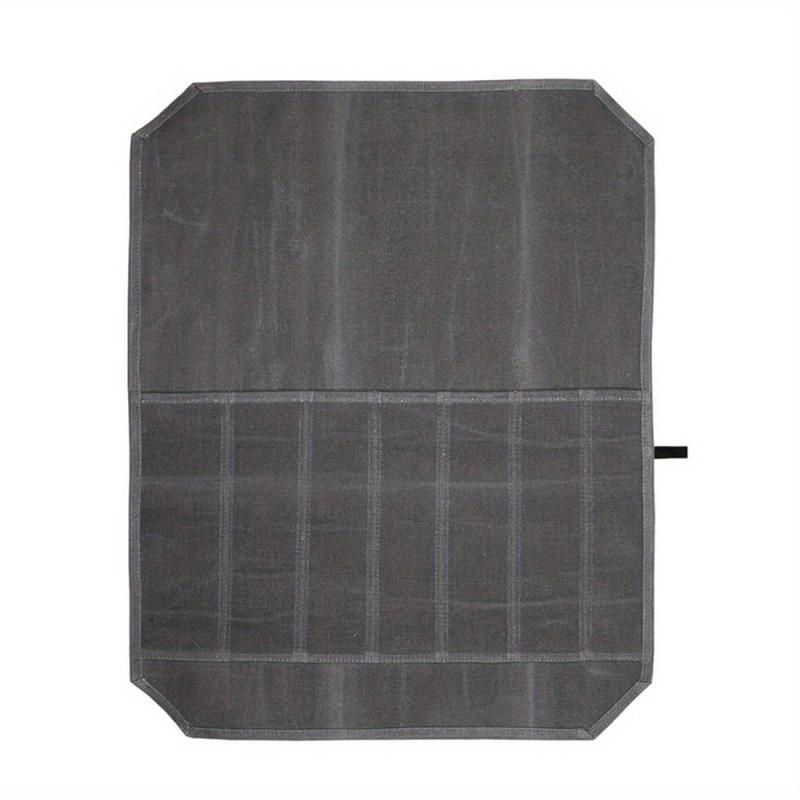 Wax Canvas Chef Roll Bag Organizer Grey