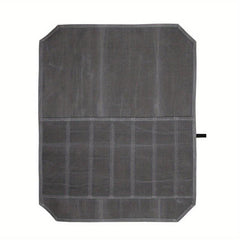 Wax Canvas Chef Roll Bag Organizer Grey