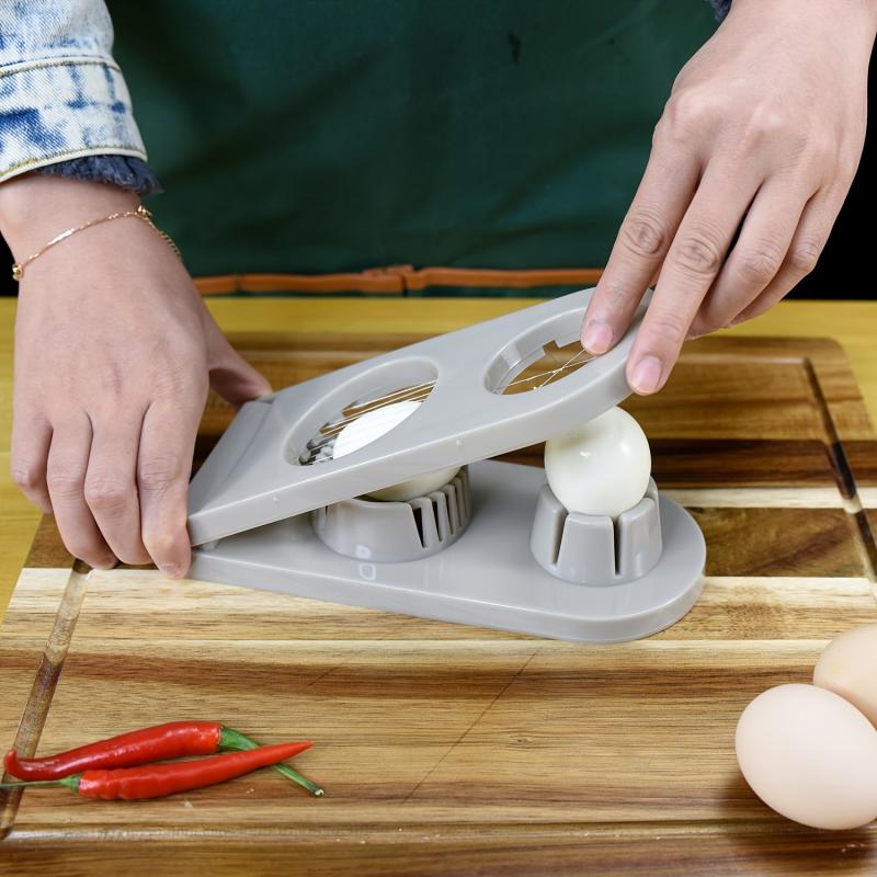 Egg Slicer 2-in-1 Cutter Dicer Wedger Stainless Steel Food Plastic