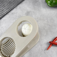 Egg Slicer 2-in-1 Cutter Dicer Wedger Stainless Steel Food Plastic