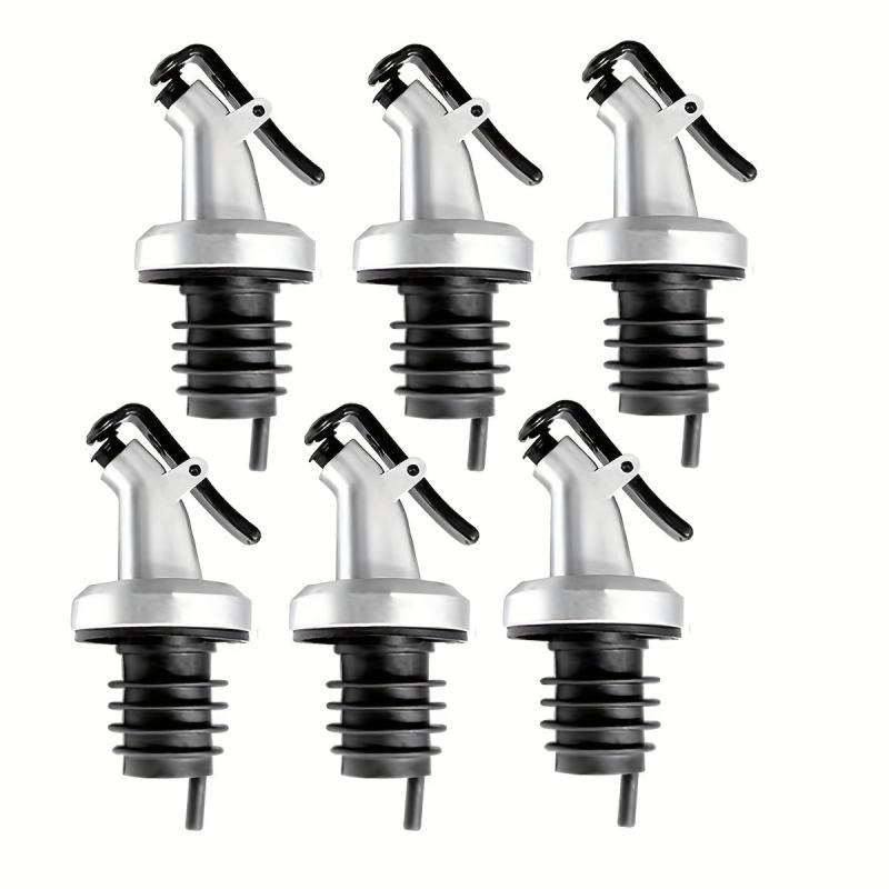 6pcs Olive Bottle Pourers Vinegar Soy Sauce Spouts Kitchen Gadgets