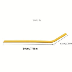 1pc Silicone Straws For Drinking Water Juice Soft Straw For Complementary Food